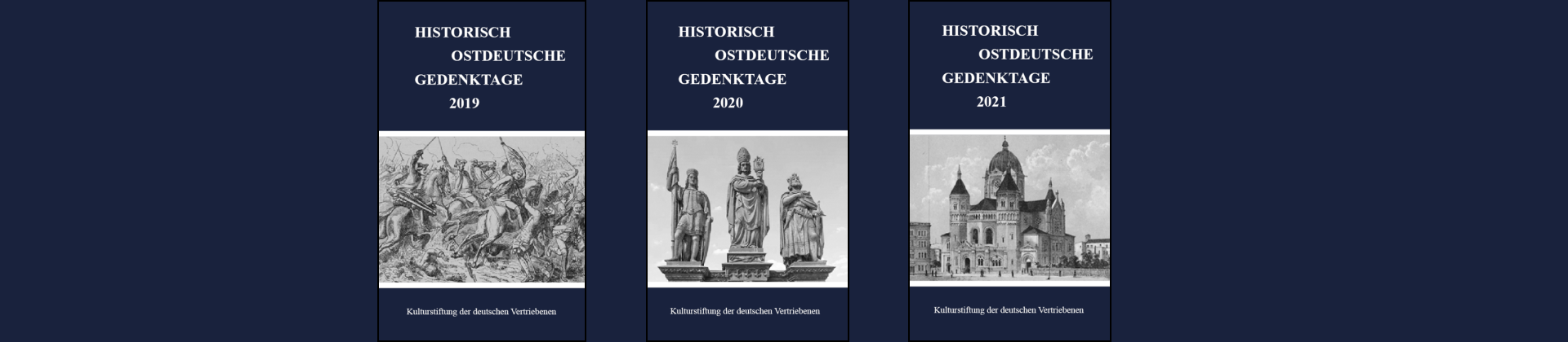 Collage: Ostdeutsche Gedenktage 2019, 2020, 2021